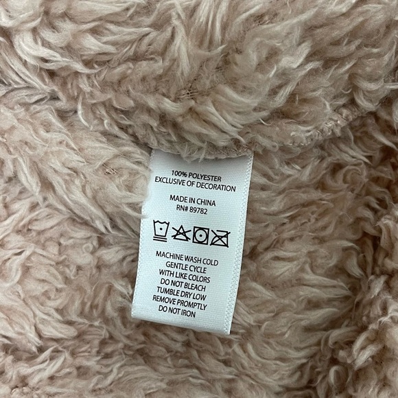 Natori Pink Shearling Waist Tie Robe Size Large / XL - Picture 6 of 6